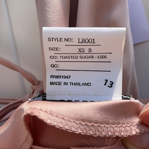 NWT Lovely Bridesmaids Dessy Collection - Toasted Sugar Piper Slip Dress XS - Picture 10 of 12